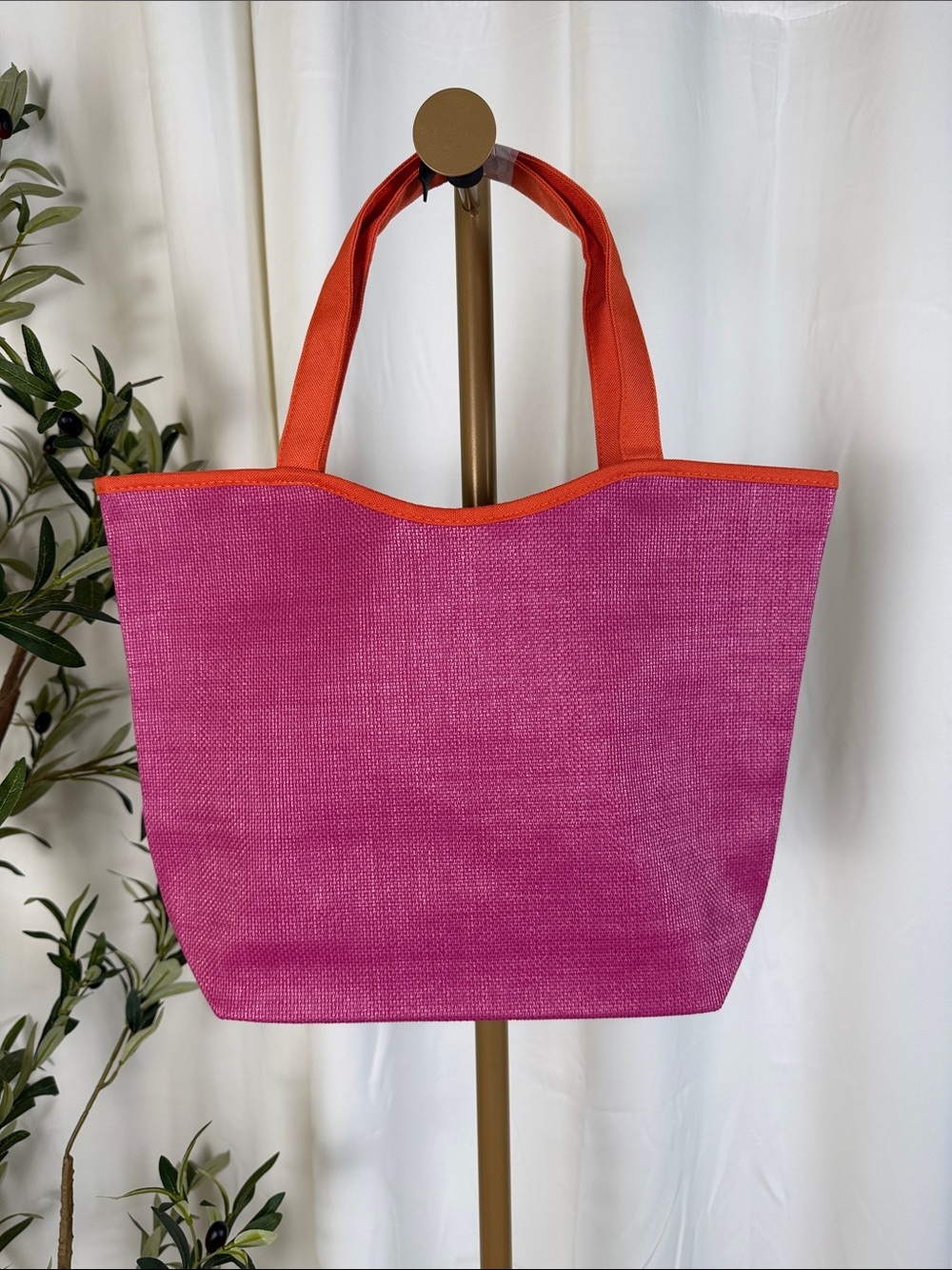 Brand New Lancome Pink Tote with Orange Trim (B1)